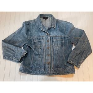 Harold's Medium Wash Blue Denim Jean Jacket - Size Women's Large